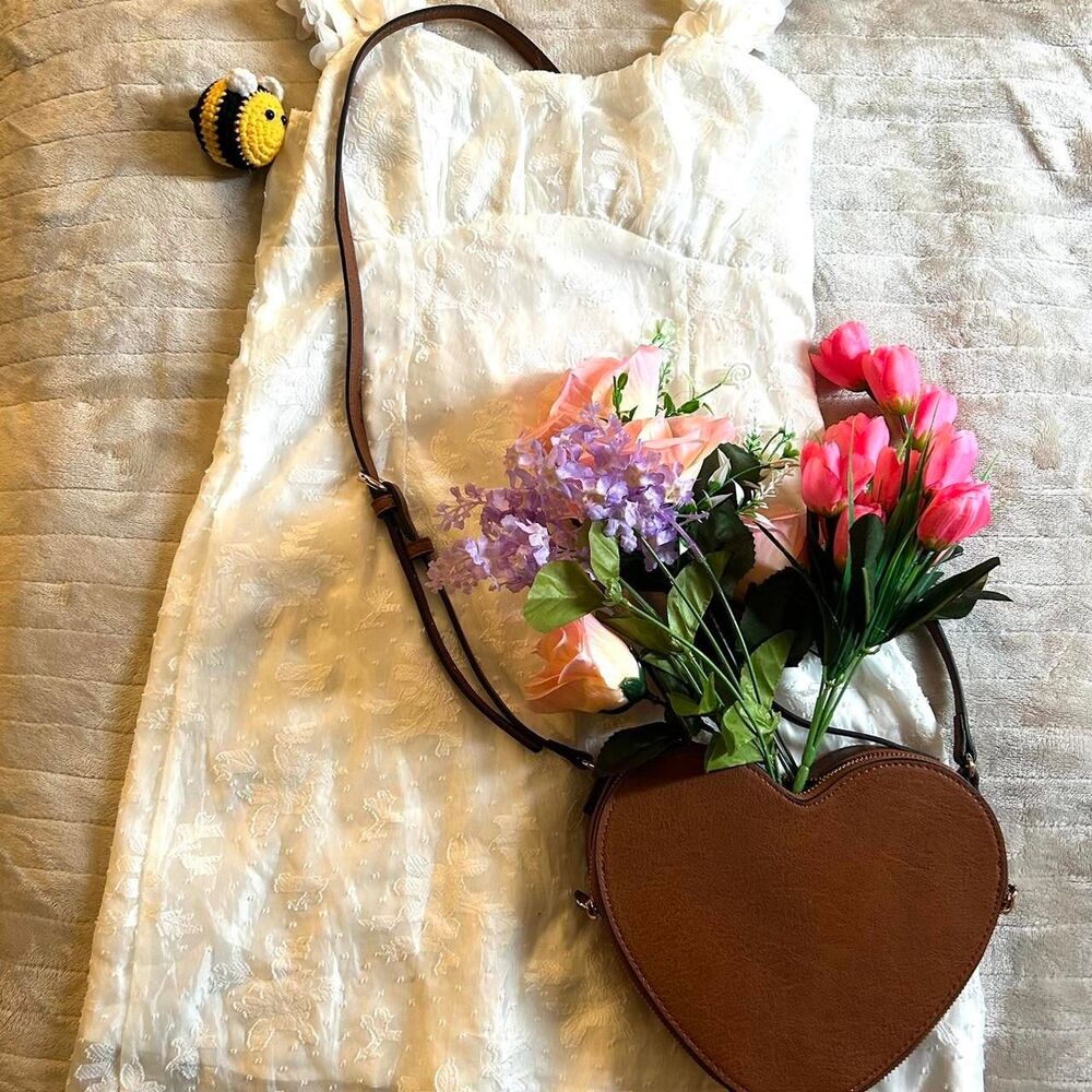 White Dress With Floral Details